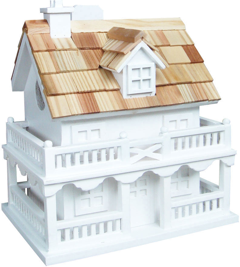 Nestling Series Colonial Cottage Birdhouse (white) By Home Bazaar (hb-7102ws)