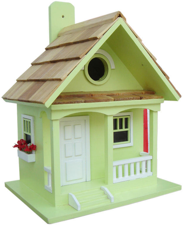 Birds Of A Feather Series Key Lime Cottage Birdhouse - Key Lime By Home Bazaar (hbb-1001s)