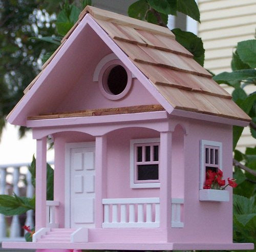 Birds Of A Feather Series Cotton Candy Cottage Birdhouse - Cotton Candy By Home Bazaar (hbb-1004s)