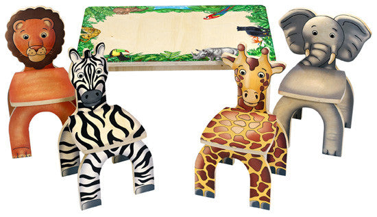 Anatex Sta7728 Safari Table & Animal Chairs