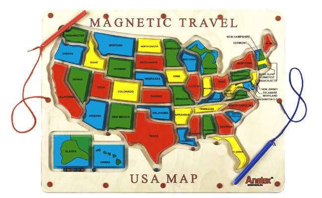 Anatex Um2007 Magnetic Travel Usa Map