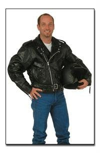 B&f System Gfmot2x Diamond Plate Rock Design Genuine Buffalo Leather Motorcycle Jacket