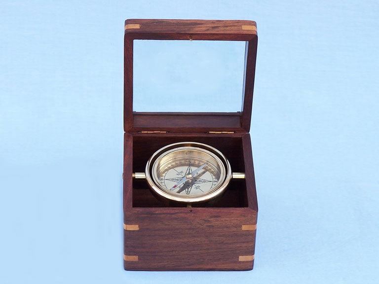 Brass Lifeboat Compass 5"