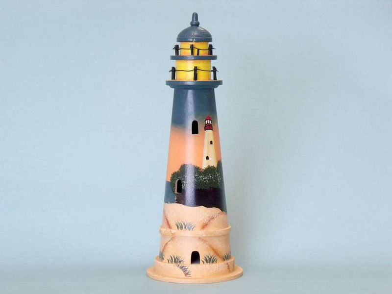 Sunset Wooden Lighthouse 16"