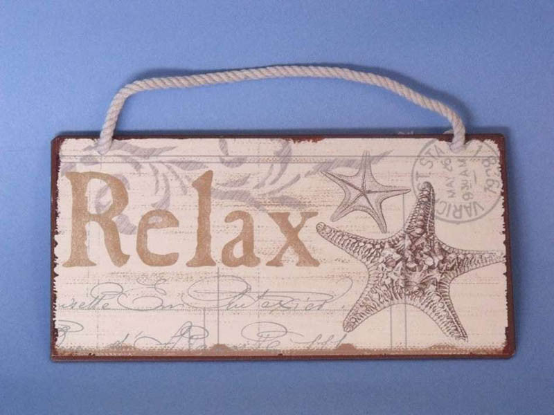 Tin Relax Sign 8"