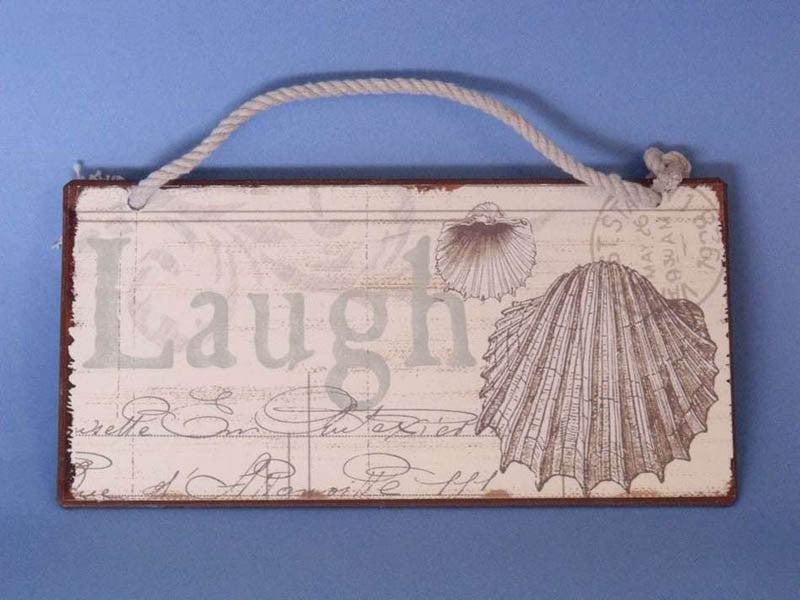 Tin Laugh Sign 8"