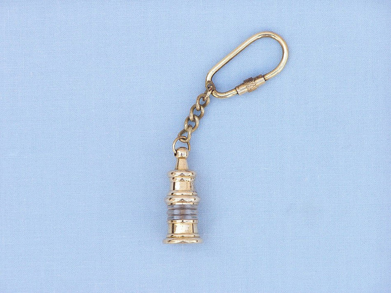 Handcrafted Model Ships K-289 Solid Brass Oil Lamp Key Chain 4"