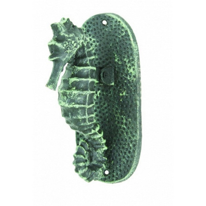 Handcrafted Model Ships Md-111-sh Seaworn Cast Iron Seahorse Door Knocker 7"