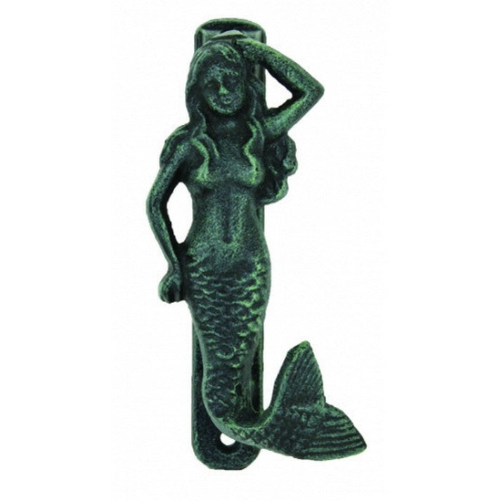 Handcrafted Model Ships Md-126v Seaworn Cast Iron Mermaid Door Knocker 6"