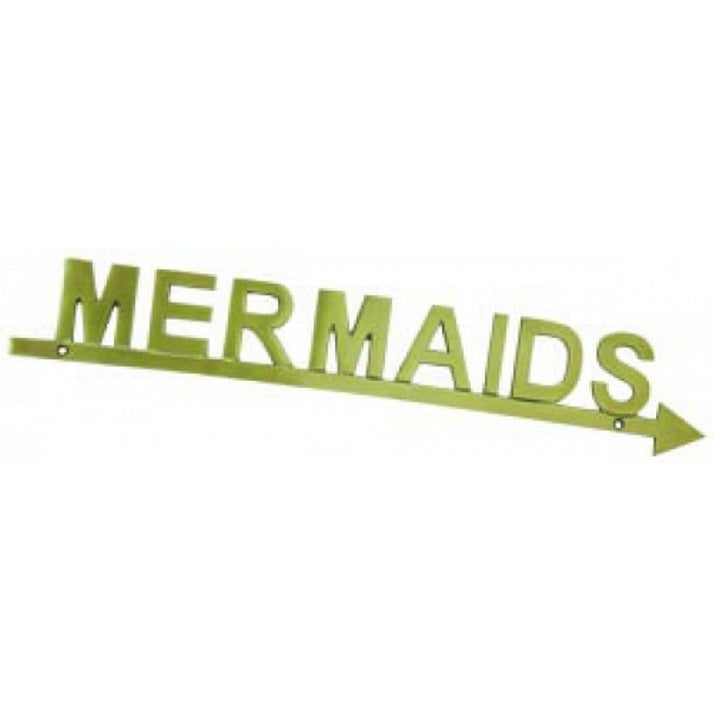 Handcrafted Model Ships Md-144 Solid Brass Mermaids Sign 17"
