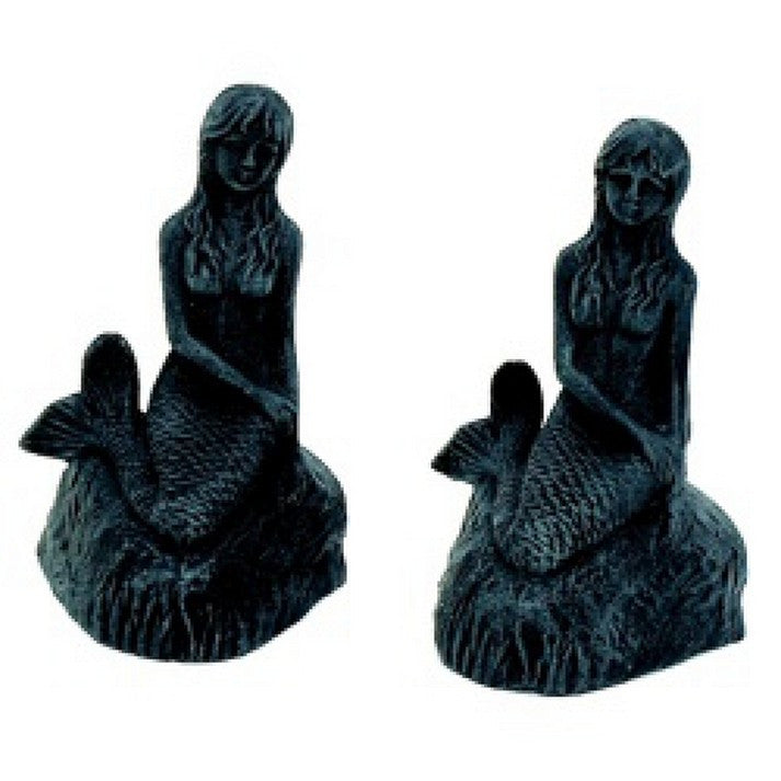 Handcrafted Model Ships Md-377 Seaworn Cast Iron Mermaid Bookends 8"