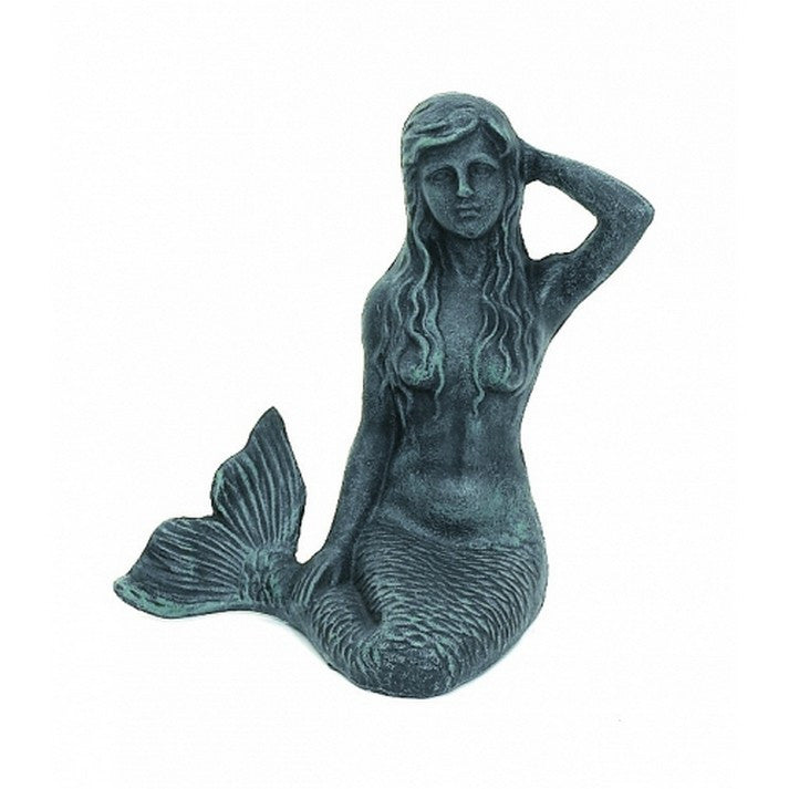 Handcrafted Model Ships Md-379 Seaworn Cast Iron Mermaid Paperweight 7"