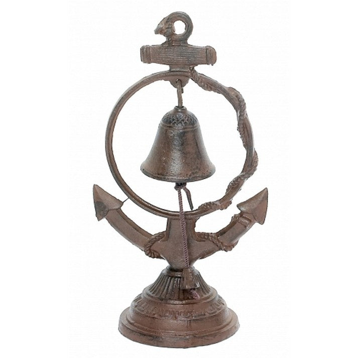 Handcrafted Model Ships Md-566 Rustic Cast Iron Anchor Table Bell 13"