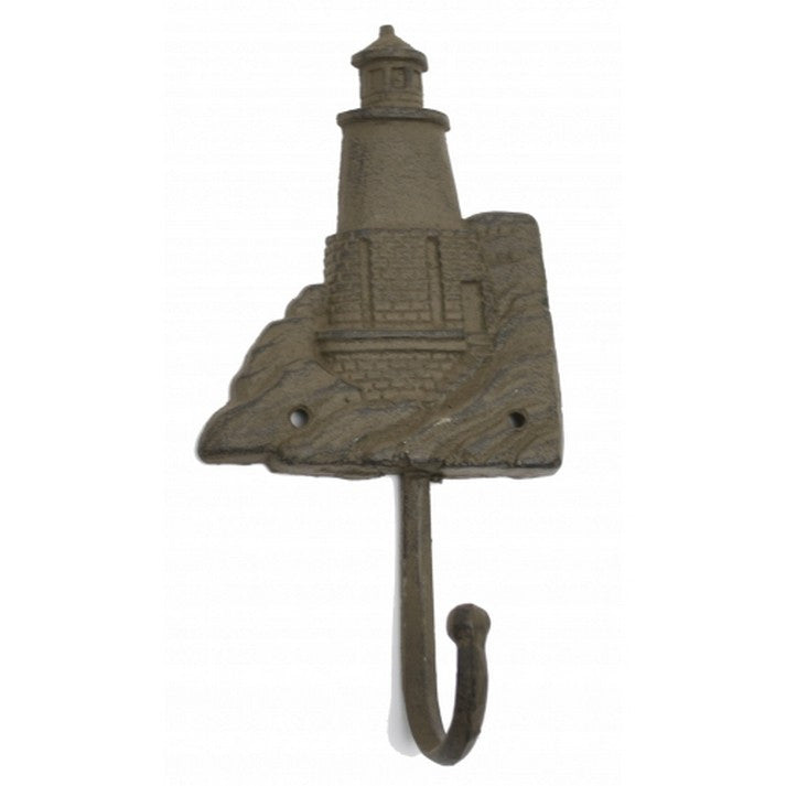 Handcrafted Model Ships Md-675 Rustic Iron Lighthouse Key Hook 10"