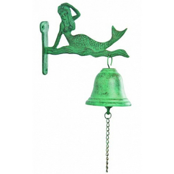 Handcrafted Model Ships Md-865 Seaworn Cast Iron Mermaid Bell 8"