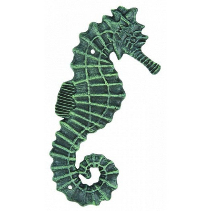 Handcrafted Model Ships Md-873v Seaworn Cast Iron Seahorse Wall Decor 11"