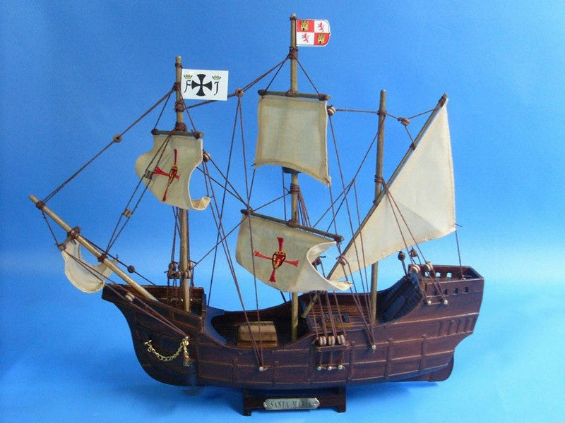 Handcrafted Model Ships Santa-maria-14-cross Santa Maria 14"