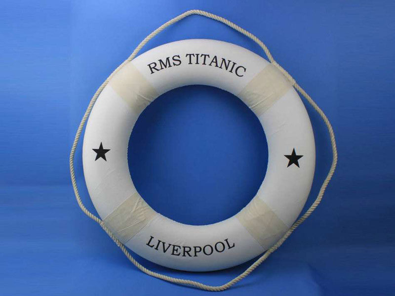 Rms Titanic Lifering 30" - White