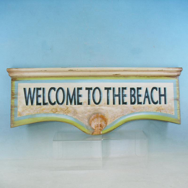 Wooden Welcome To The Beach Wall Plaque 25"
