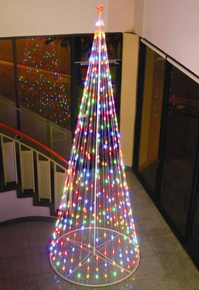 Homebrite 12 Ft. Multi-color Light Strand Christmas Tree