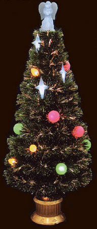Homebrite 48" Fiber Optic Christmas Tree W/ Angel Top
