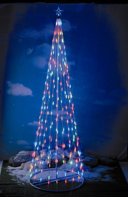 Homebrite 8 Ft. Multi-color Light Strand Christmas Tree