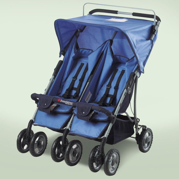 Foundations The Duo-ss™ Double Side By Side Stroller - Blue - 42-ss-bo