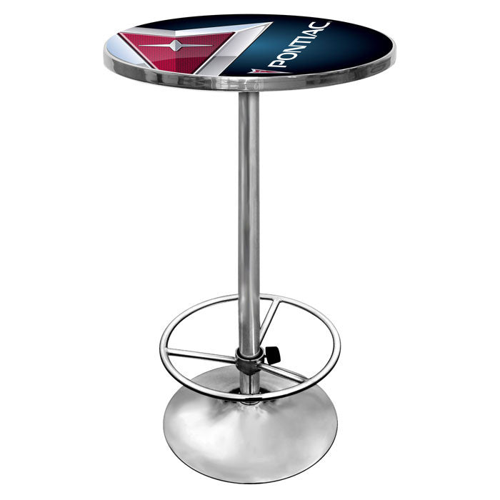 Gm2000-pc Pontiac Chrome Pub Table