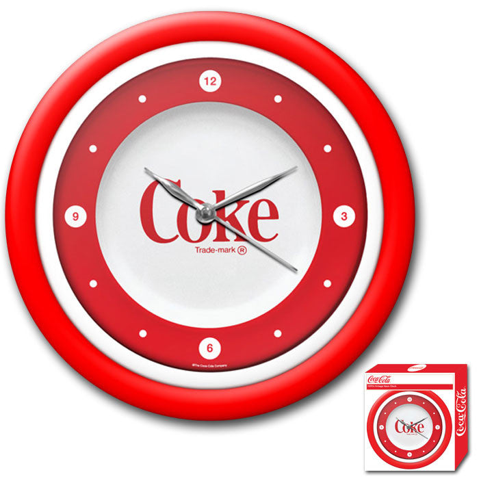 Trademark Commerce Coke-1700-70s Coca-cola Clock Neon Retro Style Collectible