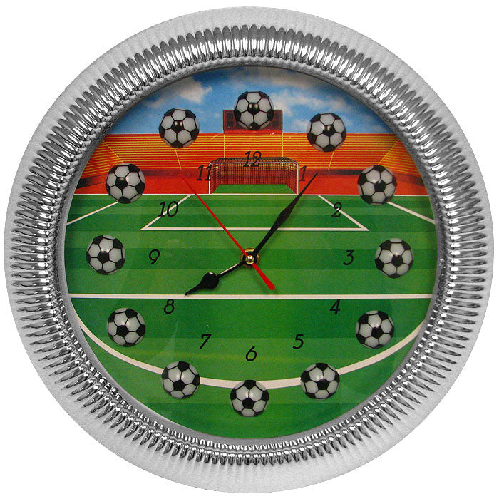 Trademark Commerce 40-77014 13 Inch Soccer Wall Clock - Quartz Movement