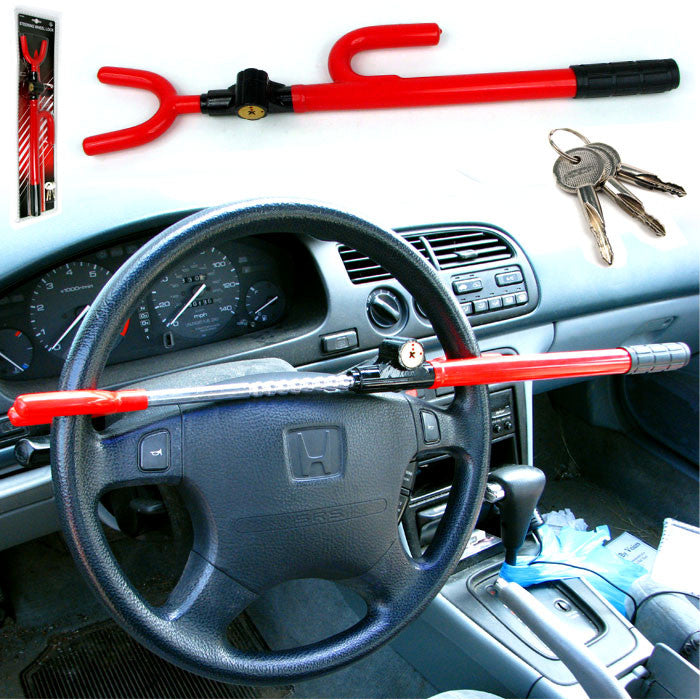 Trademark Commerce 75-2500 Anti-theft Steering Wheel Lock - No Stolen Cars