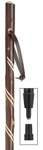 Harvy Natural Chestnut Wood Hiker-spiral Staff