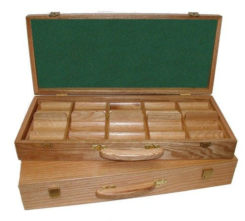Trademark Poker 1133988 Oak 500 Chip Capacity Case - Wood