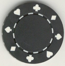 Trademark Poker 10-1020blk Black 8 Gram Suited Chips