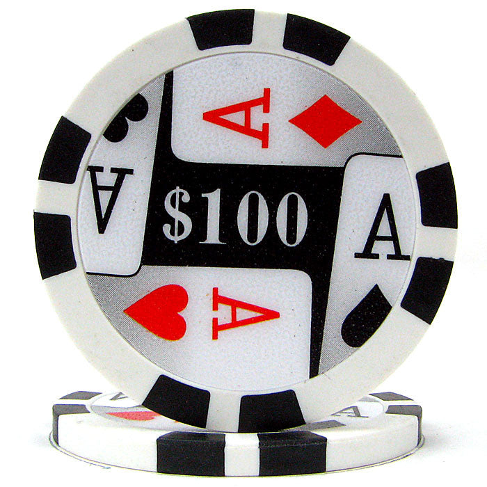 Trademark Poker 10-1003 Premium 11.5 Gram 4 Aces Poker Chips