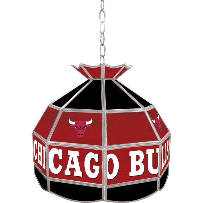 Nba1600-cb Chicago Bulls Nba 16 Inch Tiffany Style Lamp