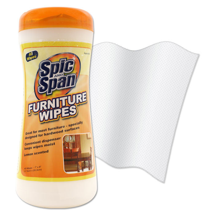 80-00819 Spic And Spanr Furniture Wipes - 40 Wipes