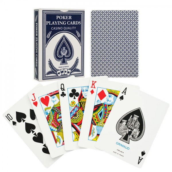 Grimaud 10-888blu Grimaud Poker Size Playing Cards - Blue