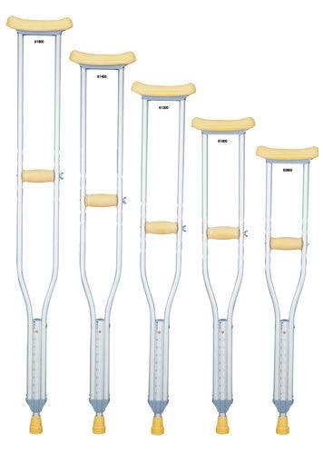 Harvy Adult Lofstrand Anodized Aluminum Under-arm Adjustable Crutches