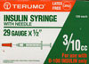 Insulin Syringe U-100 3/10cc, 29ga X 1/2" (terumo) 100/box