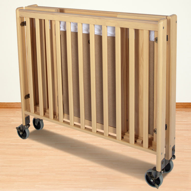 Foundations Solid Wood Compact Hideaway™ Folding Fixed-side Crib - Natural - 1031042