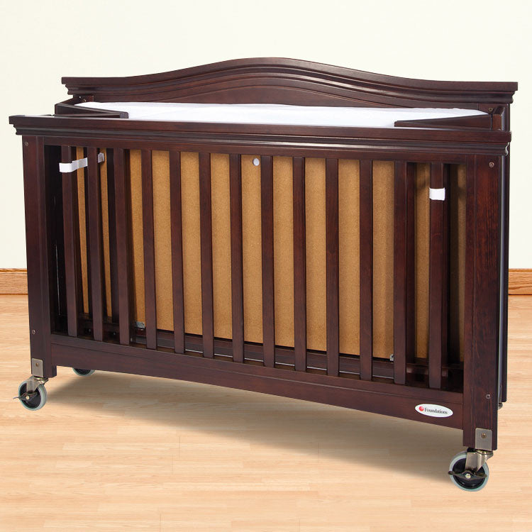 Foundations Solid Wood Full-size Royale™ Folding Fixed-side Crib - Antique Cherry - 1111852
