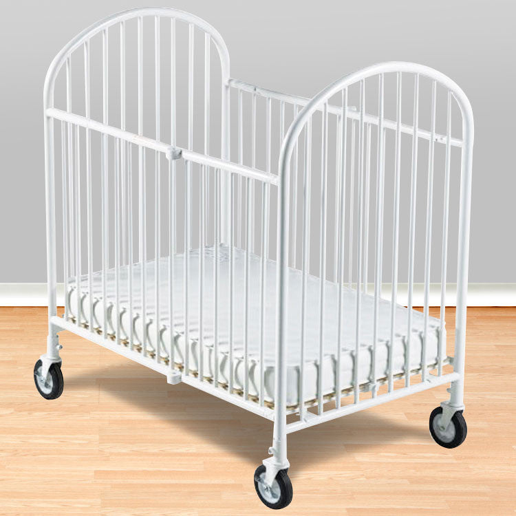 Foundations Compact Pinnacle™ Folding Crib W/ 4" Foam Mattress - White - 1331097