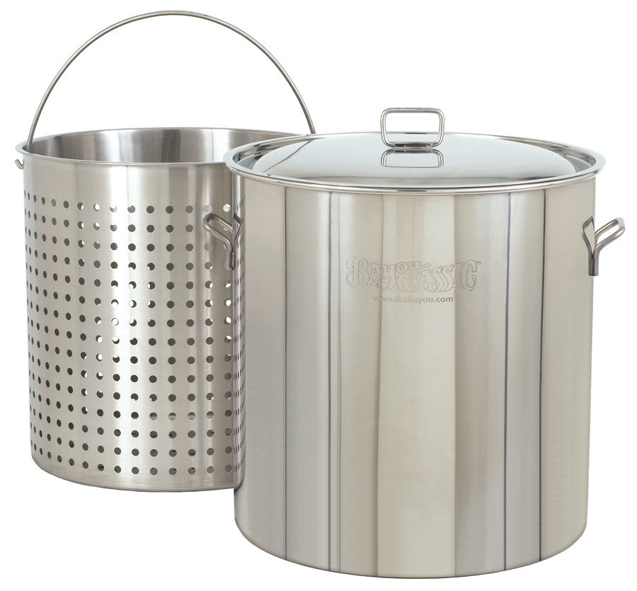 Bayou Classic 102 Quart Stainless Steel Stockpot And Basket Set