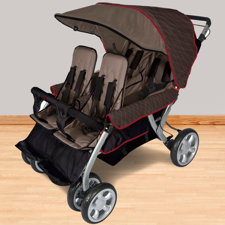 Foundations The Lx4 ™ 4-passenger / Dual Canopy Folding Stroller - Earthscape - 4140167