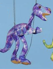 16" Dinosaur Marionette Purple/small