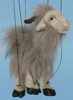 16" Grey Goat Marionette Small