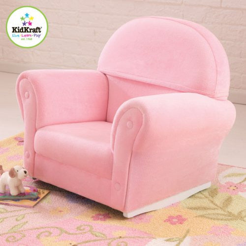 Kidkraft 18611 Upholstered Rocker With Slipcover Pink