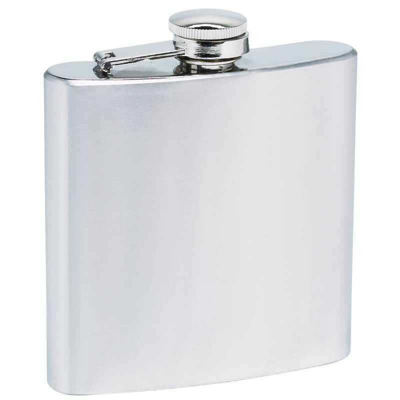 Maxam 6oz Stainless Steel Flask With Screw Down Cap