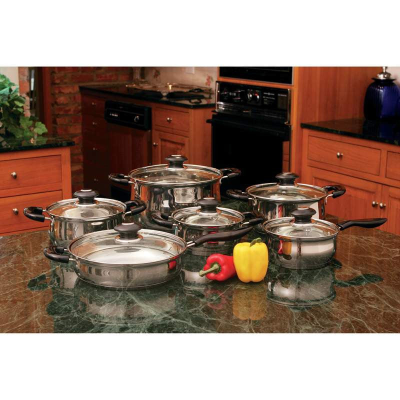 Wyndham House 12pc Stainless Steel Cookware Set